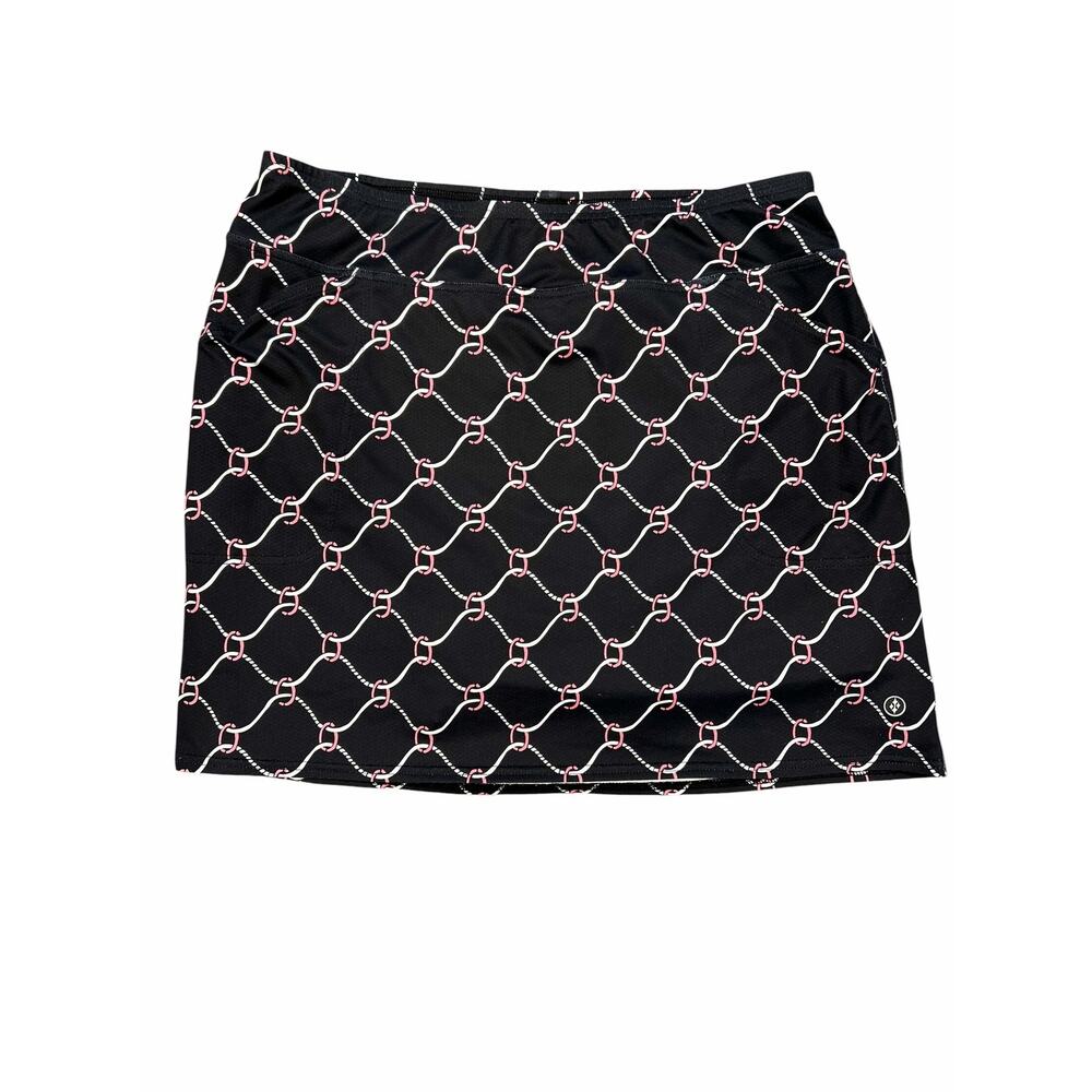 Jofit Black Pink White Trellis Print Athletic Skort Golf Tennis Pickleball XL
